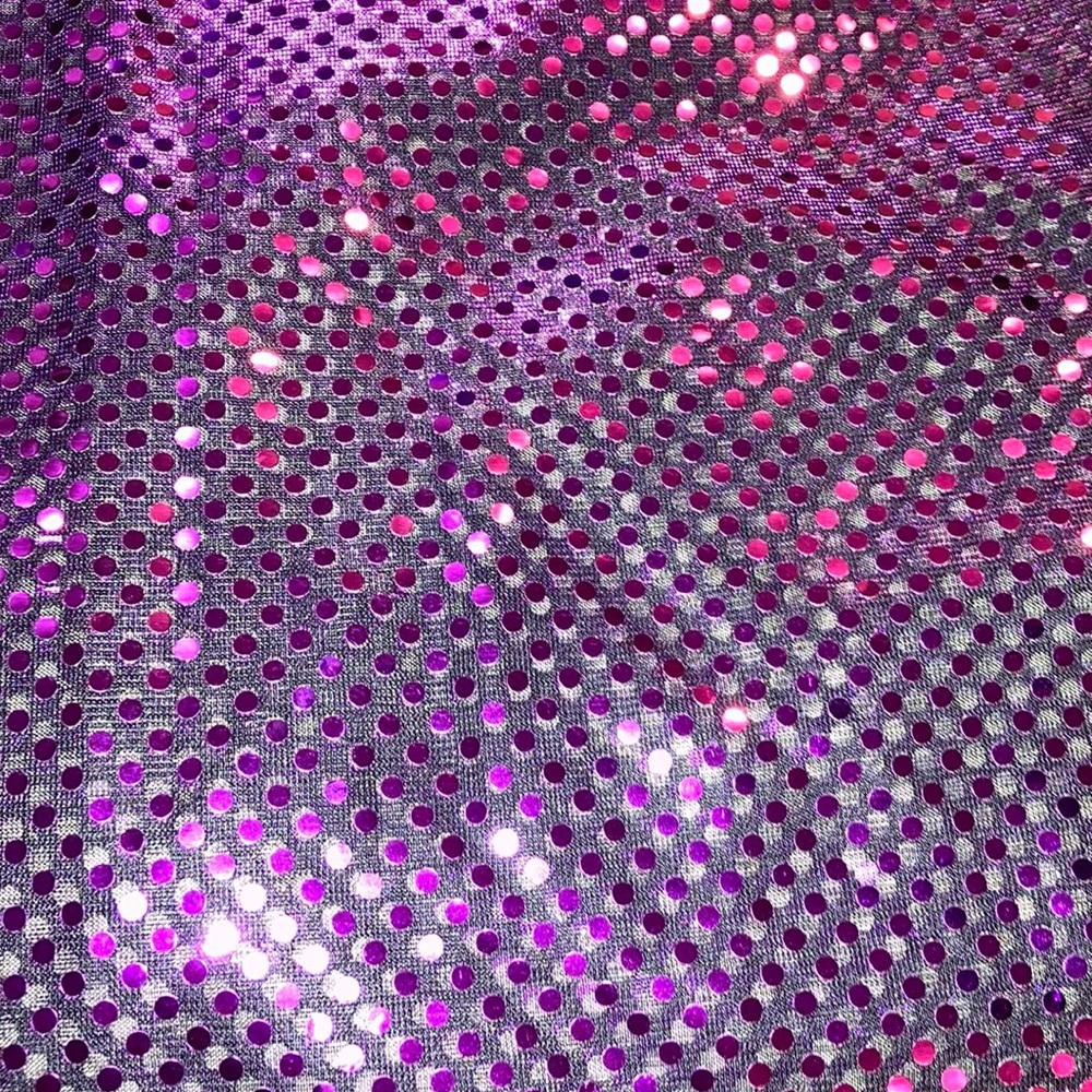 2.25 yards of purple confetti dot sequin fabric
